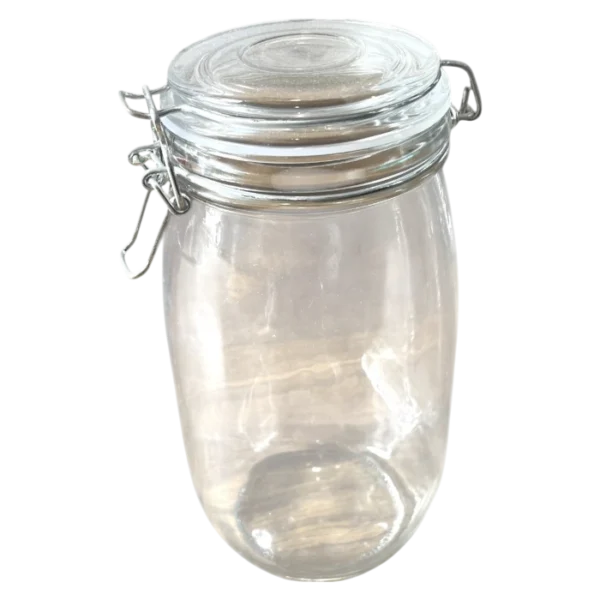Буркан стъклен с клипс 1,5L