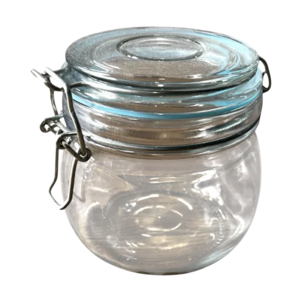 Буркан стъклен с клипс 500ml