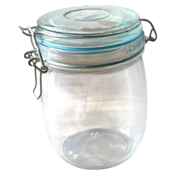 Буркан стъклен с клипс 750ml