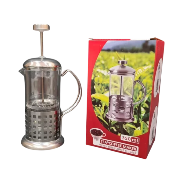Френска преса за чай и кафе с метален обков 600ml