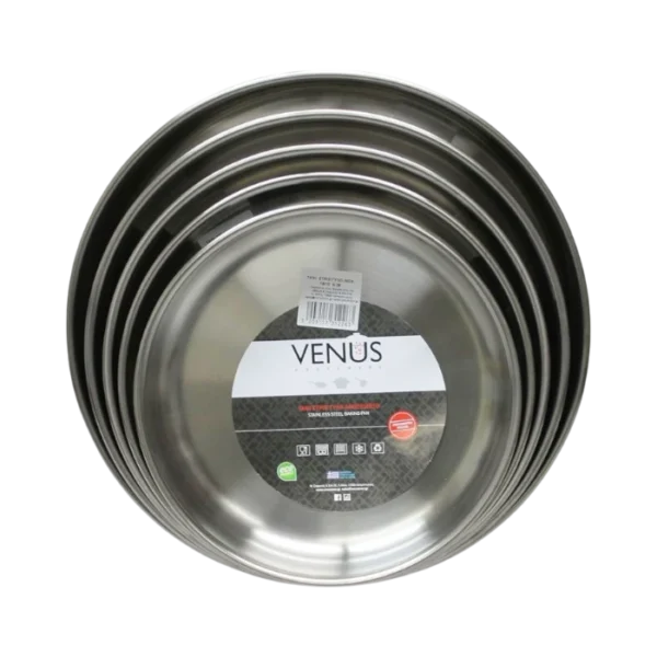 Тава кръгла метална плитка Venus
